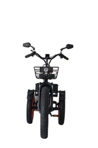 Hoge Kwaliteit 48V 500W Opvouwbare 24Inch Dikke Band 3 Wielen Fiets Met Mand Elektrische Driewielers Lading Voor Transport Gebruik