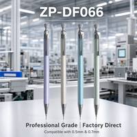 Crayon mécanique en alliage d'aluminium ZHUOPIN ZP-DF066 avec logo personnalisé, 0,5 mm, 0,7 mm, pour dessin technique professionnel, avec embout en laiton, vente en gros