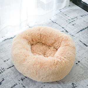 Luxury Plush <strong>Pet</strong> <strong>Cushion</strong> Soft Faux Fur Donut <strong>Bed</strong> for Dogs and Cats Round Cat Dog <strong>Bed</strong> - Product Image 2