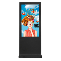 Kiosque publicitaire vertical extérieur à écran tactile LCD de 86 pouces, totem d'affichage, indice de protection IP65, OEM, pour magasins de détail, ascenseurs, aéroports