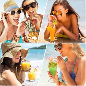 Promozione all'ingrosso <span class=keywords><strong>per</strong></span> personalizzabili decorazioni <span class=keywords><strong>per</strong></span> feste hawaiane usa e getta paglia Set a nido d'ape frutta carta stuzzicadenti feste - Product Image 5