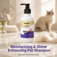 Shampoo pour animaux de compagnie écologique à formule personnalisée, à base de plantes naturelles, nettoyant pour chiens et chats, parfum longue durée