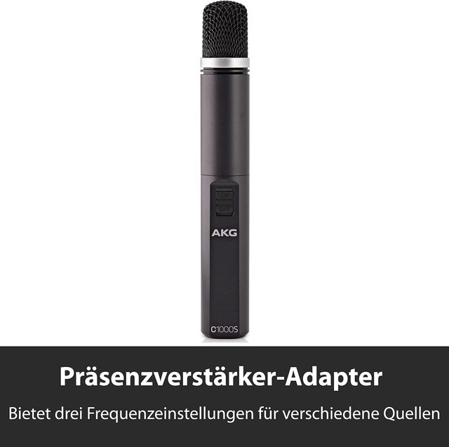 AKG Pro Audio C1000S High-Performance Small Diaphragm Condenser Microphone with XLR Connector and Wired Communication