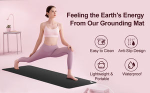 Jinke ISO13485 topraklama tedavisi Mat topraklama anti-statik yatak Mat PU iletken karbon kauçuk Yoga Mat - Product Image 5