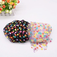 Tissu en tulle polyester à pois colorés pour robe, jupe tutu, nœud papillon, accessoires pour cheveux DIY