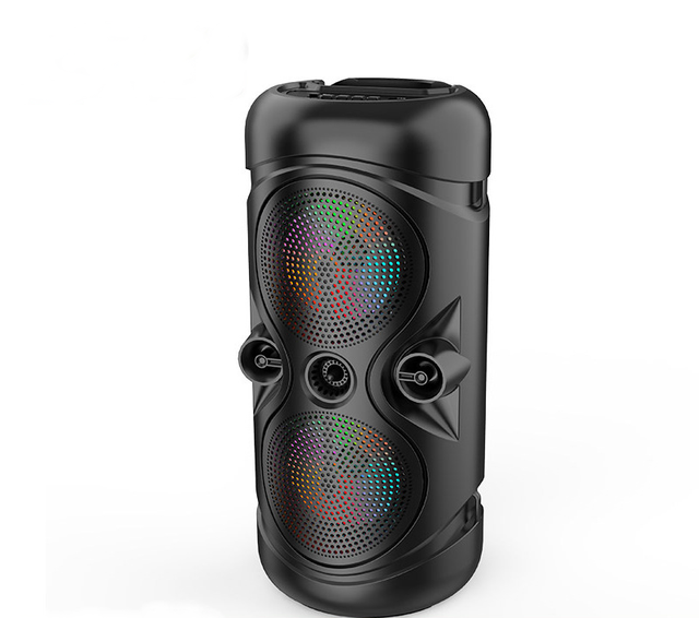 FM Portable RadioRgb Light Dual 4 Inch Home Audio Wireless Speaker Subwoofer Multimedia Woofer Active Party bluetooth Speaker