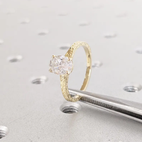 0.5-3 Karat Oval Kesim Vintage İşlemeli Tektaş Laboratuvar Elması Nişan Yüzüğü 10K/14K/18K Som Altın IGI Sertifikalı CVD/HPHT VVS