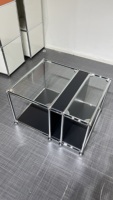 Commode modulaire en acier inoxydable, table de chevet pour chambre à coucher, buffet pour salle à manger, meuble TV pour salon