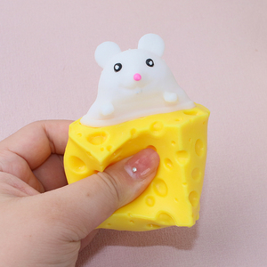 Merrycoo Magic Squirrel Cup Cute Mouse Cheese Squeeze Vent Toy for Stress Relief for Age Range 5-7 Years Wholesale - Product Image 3