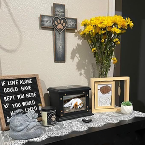 Large Memorial Keepsake Memory <strong>Box</strong> for Dog or Cat <strong>Ashes</strong> Wooden <strong>Pet</strong> Memorial Urns - Product Image 4