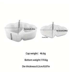 MUYULINS Concrete Candle Holder DIY Cement Plaster Valentine's Day Storage <b>Box</b> <b>Heart</b>-<b>Shaped</b> Silicone Mold - Product Image 5