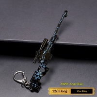 Set de Llaveros de Juego, Estilo AKM AWM, Mini Modelo de Pistola de Metal, Llavero de Aleación de Zinc, Colgante de Rifle de Francotirador, Regalo para Fanáticos de los Juegos