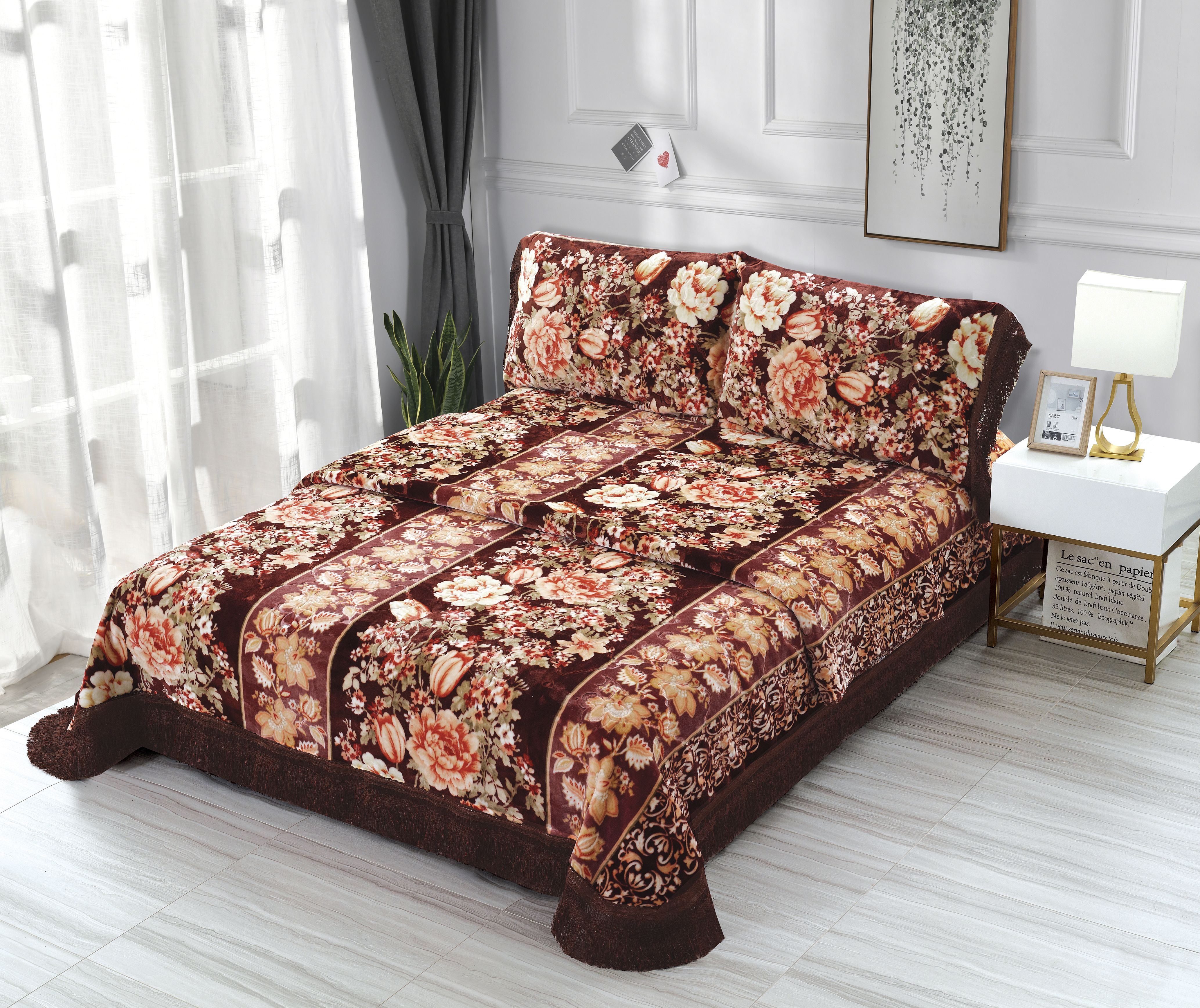 2025 Korean Faux Mink Blanket Other Bed Blankets Reversible Fuzzy Silky Super Warm and Cozy Embossed Custom Dyestuff Blanket