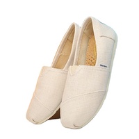 Espadrilles décontractées d'été en gros, chaussures en toile de couleur unie, espadrilles pour hommes