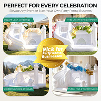 Château gonflable commercial en PVC 16x14x11FT pour fêtes/locations, avec souffleur, idéal pour l'extérieur et les jardins
