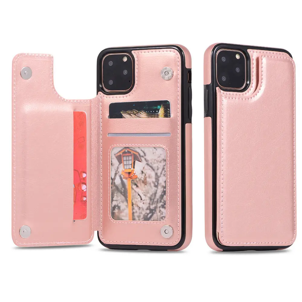 2021 Hot Bán điện thoại trường hợp đối với iPhone 12 PU Leather Wallet Trường hợp với Túi thẻ trở lại lật bìa cho Iphone 13 Pro Max