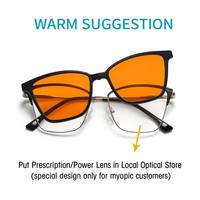 Lunettes à clipser multi-niveaux Sunray Blue Cut pour ordinateur portable, téléphone, tablette, métal, magnétiques, légères, unisexes, anti-lumière bleue, UV400