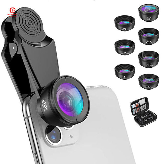 3-in-1/7-in-1/15-in-1 Phone Camera Lens Kit with Macro Filter Compatible