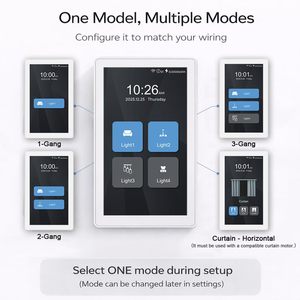 Interruptor de Luz Inteligente con Pantalla Táctil, Interruptor de Pared Inteligente WiFi de 4 Canales con Monitoreo de Energía, Compatible con <span class=keywords><strong>Alexa</strong></span>/Google Home - Product Image 6