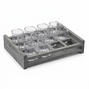 Porte-verres en bois élégant, organisateur stylé et durable, parfait pour la maison, la cuisine et la salle à manger, fabriqué en Inde. - Product Image 4