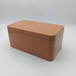 Hot Sale Metal Tin <strong>Box</strong> Rectangular Empty Tinplate Containers with Lids, Orange, for Home Organizer, Candles, Gifts, <strong>Car</strong> Keys - Product Image 3