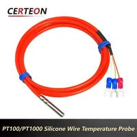 PT100 PT1000 Sonde étanche haute précision Câble silicone haute température 3 fils 4 fils capteur de température RTD