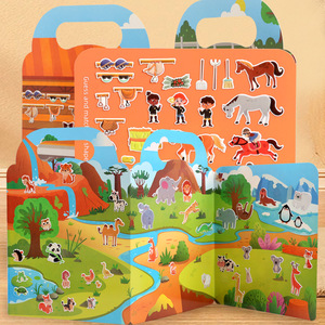 <span class=keywords><strong>Livre</strong></span> sensoriel transfrontalier avec autocollants en gelée ZD011, puzzle éducatif précoce à bulles, jeu de dessin animé pour enfants de 36 mois, jouet en papier - Product Image 3