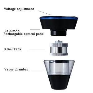 Fábrica al por mayor nuevo evaporador electrónico de vidrio de silicona de alta calidad recargable Shisha Hookah Bowl
