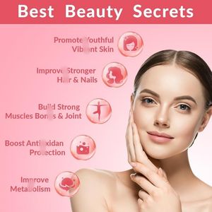 OEM Label pribadi kulit gusi pemutih dengan kolagen <span class=keywords><strong>Vitamin</strong></span> Biotin seng untuk kulit dewasa fungsi antioksidan kuku - Product Image 3