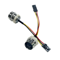 Lumière indicatrice LED RGB 12 mm 5V pour moto, lentille diffuse F12, IP67, pré-câblée, encastrée, tête argentée, câble 24AWG, adressable