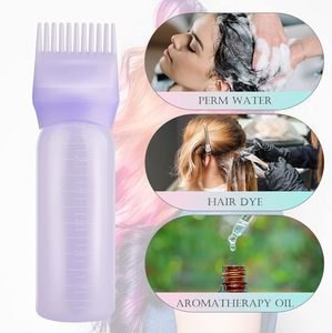 Bouteille applicatrice de teinture capillaire 6 oz à peigne pour racines, vente directe usine, personnalisable (logo/couleurs), également pour huile capillaire - Product Image 3