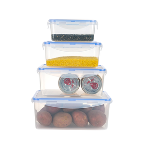 Factory wholesale storage lunch box four sizes refrigerator crisper airtight food storage containers set