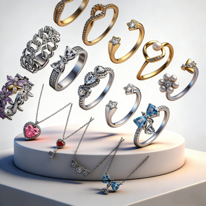 <span class=keywords><strong>Bague</strong></span> de luxe originale en argent sterling 925 en forme de cœur avec nœud et <span class=keywords><strong>fleur</strong></span>, idéale pour les femmes, bijoux haut de gamme, pour les fêtes et les cadeaux de la Saint-Valentin - Product Image 1