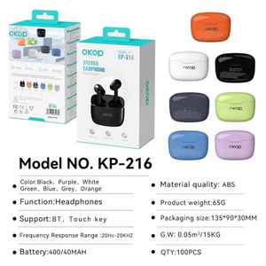 سماعات أذن لاسلكية بلوتوث OKOP216 للبيع بالجملة، مع خاصية إلغاء الضوضاء النشطة، وزمن استجابة منخفض، وعمر بطارية طويل جدًا، مناسبة للرياضة - Product Image 4