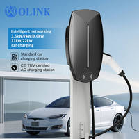 Cargador de Pared para Vehículos Eléctricos OLINK Comercial EVSE OCPP Monofásico Inteligente AC Nivel 2 32A-80A Nacs J1772 Estación de Carga para Vehículos Eléctricos