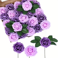 Roses artificielles LUYI de 8 cm en mousse PE pour la décoration de mariage