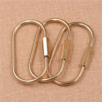 Porte-clés ovale en laiton, boucle en fil de cuivre minimaliste nordique, boucle à vis, rétro, en cuivre pur, créatif, tendance, pour clés de voiture