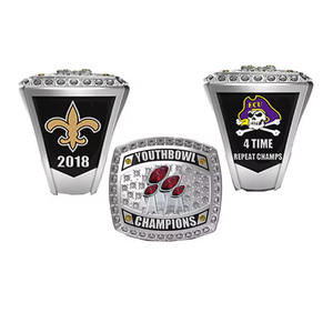 Anillo de campeonato de fútbol de oro personalizado de alta calidad, diseño único, joyería deportiva, Material principal, anillos de piedras preciosas de aleación - Product Image 2