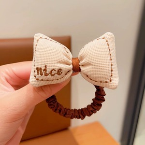Milk Coffee Color Kids Hair Ties Cute Rabbit <b>Bow</b> Flower Elastic Hair Ropes Soft No Hurt Ponytail <b>Holders</b> Girls Hair Accessories - Product Image 5