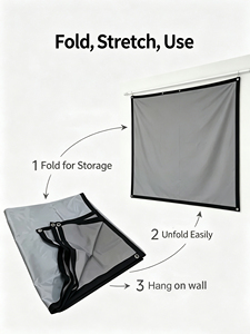 Pantallas de Proyección de 60 Pulgadas 16:9 4K HD Plegables Antiarrugas Alr Proyector Manual para Películas Cine en Casa Interior y Exterior - Product Image 4