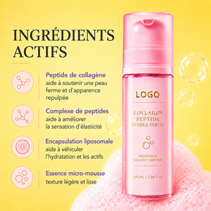 Suero Facial Avanzado con Burbujas, Hidratante, Reafirmante, Iluminador, Reduce Líneas Finas, Colágeno, Péptidos, Ácido Hialurónico, para Piel Seca - Product Image 5