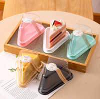 Boîte à gâteau en plastique transparente dorée noire, emballage rond carré, boîte à jaune d'œuf, boîte à mousse croustillante, boîte à biscuits