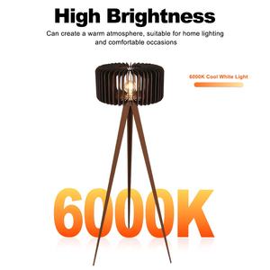 Fabricante Pantalla de madera decorativa de <span class=keywords><strong>pie</strong></span> Vintage dormitorio sala de estar nórdico de lujo Led moderno trípode lámpara de <span class=keywords><strong>pie</strong></span> - Product Image 4