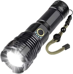 Linterna LED con Zoom USB de 1000 Lúmenes, Linterna Recargable, Foco LED de 12 Voltios, Foco de Mano - Product Image 1