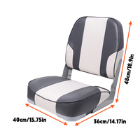 Siège de bateau marin pliable à dossier bas, imperméable, protection solaire, cuir PVC, chaise simple de luxe pour yacht, bateau de pêche