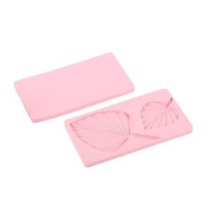 Fondant Chocolate Mold 2 Piece Ruffled Palm Leaf Silicone Cake Decoration Mold For Baking Tools Wedding Pink Rectangle Shape - Product Image 1