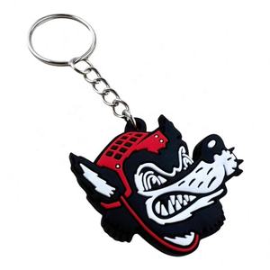 Llavero de PVC con diseño de logotipo personalizado 3D 2D llavero de PVC suave llavero de goma suave lindo conejo regalo llavero - Product Image 5