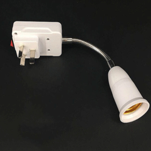 Soporte de lámpara enchufable <span class=keywords><strong>con</strong></span> <span class=keywords><strong>enchufe</strong></span> universal, bombilla de luz nocturna E14 y cabezal de lámpara E27 <span class=keywords><strong>con</strong></span> conversión de <span class=keywords><strong>interruptor</strong></span> de botón para bases de lámpara de tubo - Product Image 2