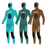 DIVESTARCamo Combinaison de plongée 2 pièces à capuche et à manches longues en néoprène respirant et imperméable pour hommes, 3mm, corps complet