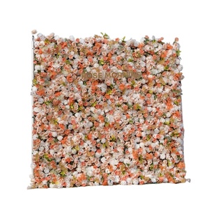 Tùy chỉnh 3D màu hồng vải cơ sở hoa nhân tạo tường mới đến đám cưới đăng nhập hoa sắp xếp & trang trí nền - Product Image 5